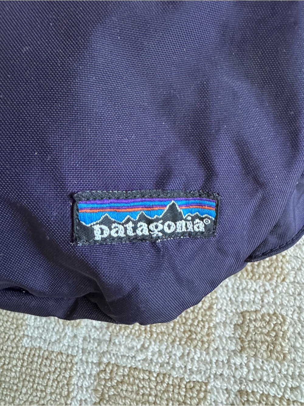 Patagonia Vintage 90s Hip Pack Waist Bag Purple Teal Large Fanny Pack USA Made - Picture 3 of 17